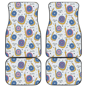 Snail Pattern Print Design 05 Front and Back Car Mats