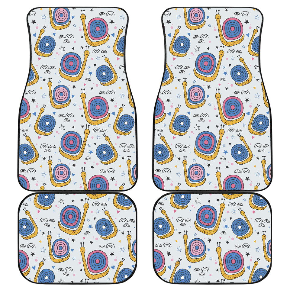 Snail Pattern Print Design 05 Front and Back Car Mats