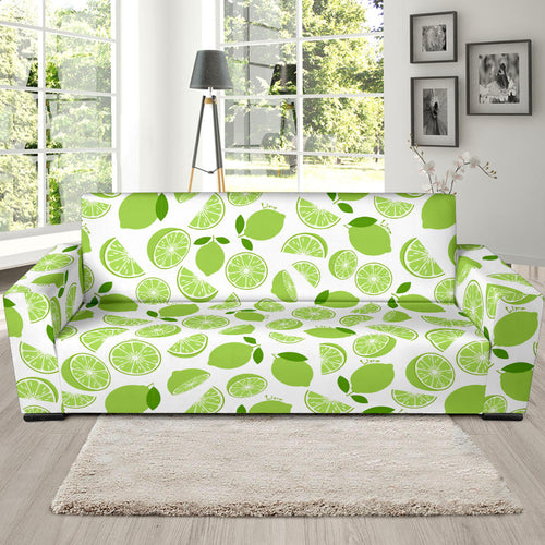 Lime Design Pattern Sofa Slipcover