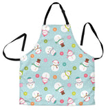 Cute Snowman Snowflake Pattern Adjustable Apron