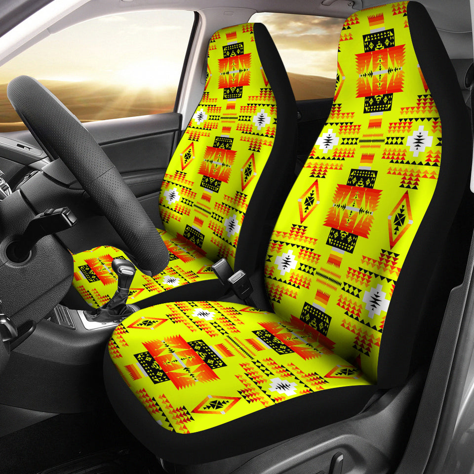 Seven Tribes Yellow Car Seat Covers