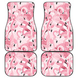 Pink Flamingos Pattern Background Front And Back Car Mats