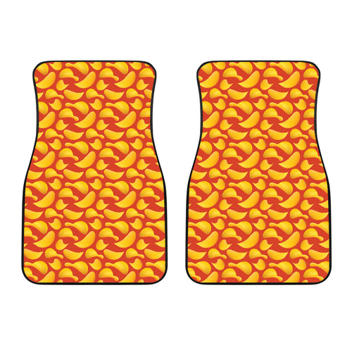 Potato Chips Pattern Print Design 05 Front Car Mats