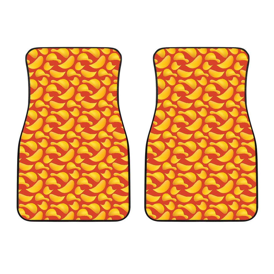 Potato Chips Pattern Print Design 05 Front Car Mats