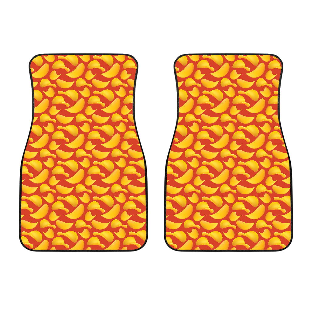 Potato Chips Pattern Print Design 05 Front Car Mats