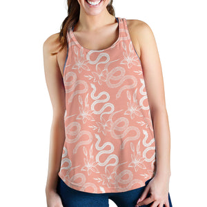 Snake lilies flower pattern Women Racerback Tank Top