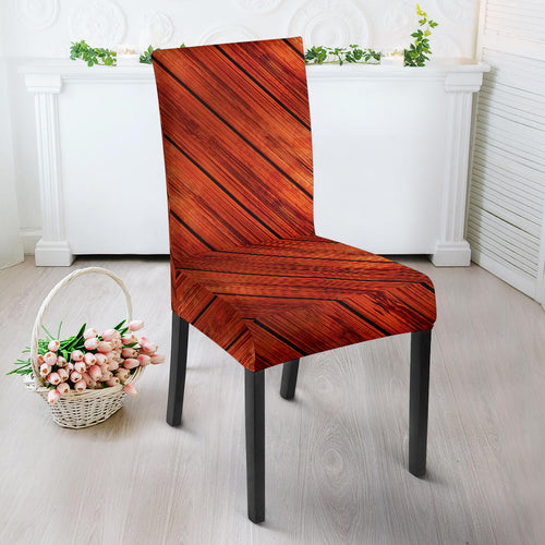 Wood Printed Pattern Print Design 03 Dining Chair Slipcover