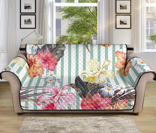 Colorful orchid flower pattern Sofa Cover Protector