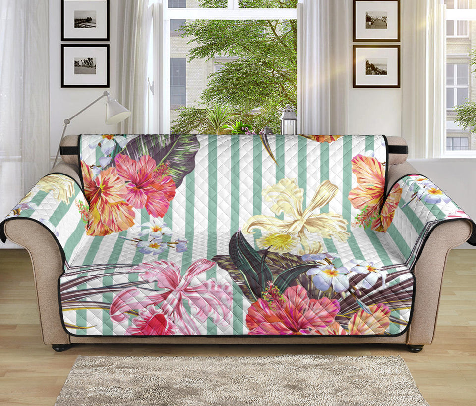 Colorful orchid flower pattern Sofa Cover Protector