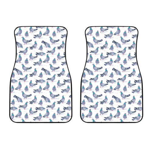 Pigeon Pattern Print Design 03 Front Car Mats
