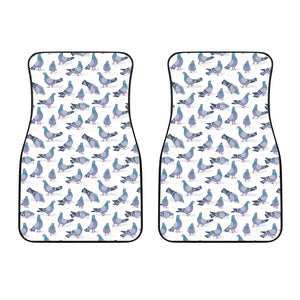 Pigeon Pattern Print Design 03 Front Car Mats