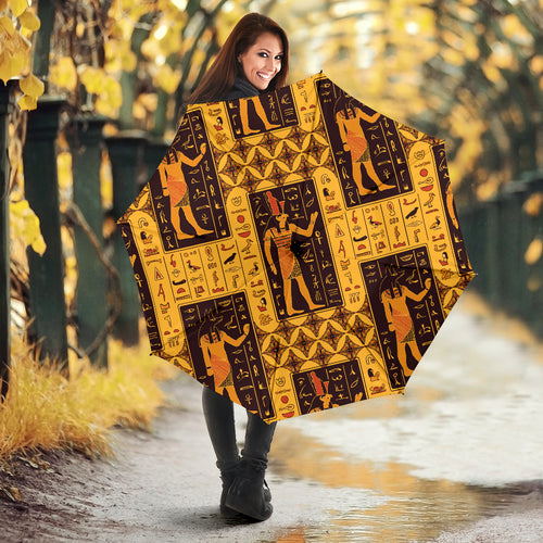 Egypt Hieroglyphics Pattern Print Design 05 Umbrella