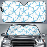 Watercolor Starfish Pattern Car Sun Shade
