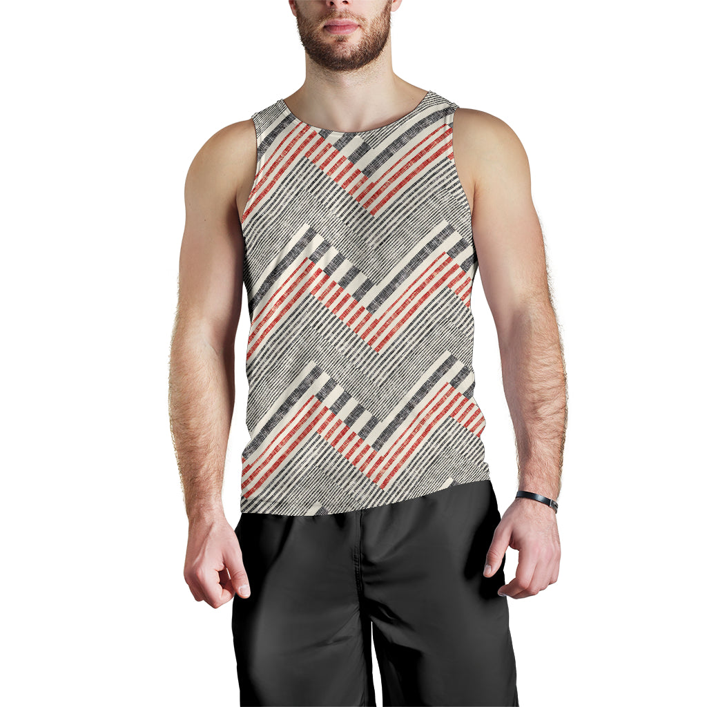 zigzag chevron striped pattern Men Tank Top