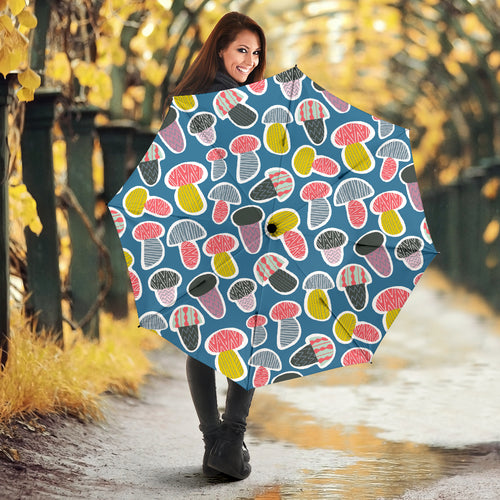 Colorful Mushroom Design Pattern Umbrella