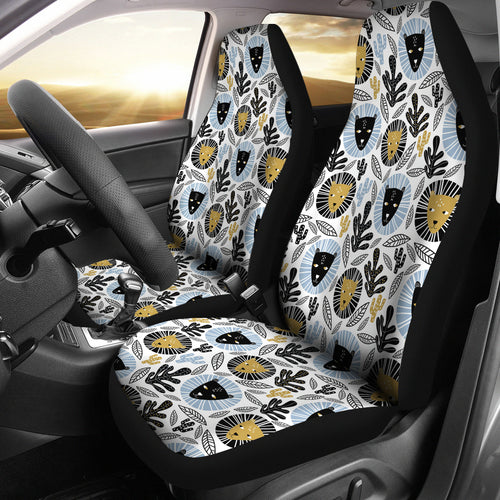 Lion Pattern Print Design 05 Universal Fit Car Seat Covers