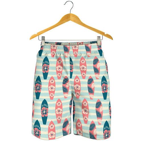 Surfboard Pattern Print Design 02 Men Shorts