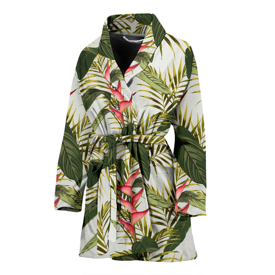Heliconia Pattern Women'S Bathrobe