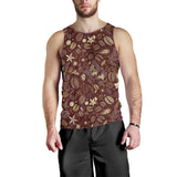 Coffee bean flower pattern Men Tank Top