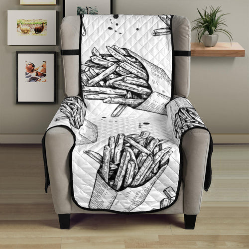 Hand drawn french fries pattern Chair Cover Protector