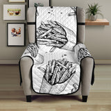 Hand drawn french fries pattern Chair Cover Protector