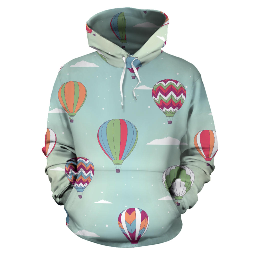 Hot Air Balloon Design Pattern Men Women Pullover Hoodie