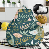 Dinosaurs Tropical Leaves Flower Pattern Bean Bag Cover