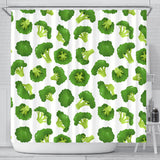 Cute Broccoli Pattern Shower Curtain Fulfilled In US