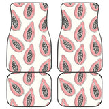 Papaya Pattern Front And Back Car Mats