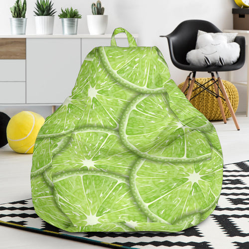 Slices Of Lime Pattern Bean Bag Cover