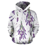 Lavender Flower Design Pattern Men Women Pullover Hoodie