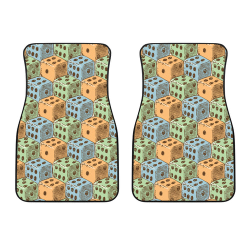 Dice Pattern Print Design 05 Front Car Mats