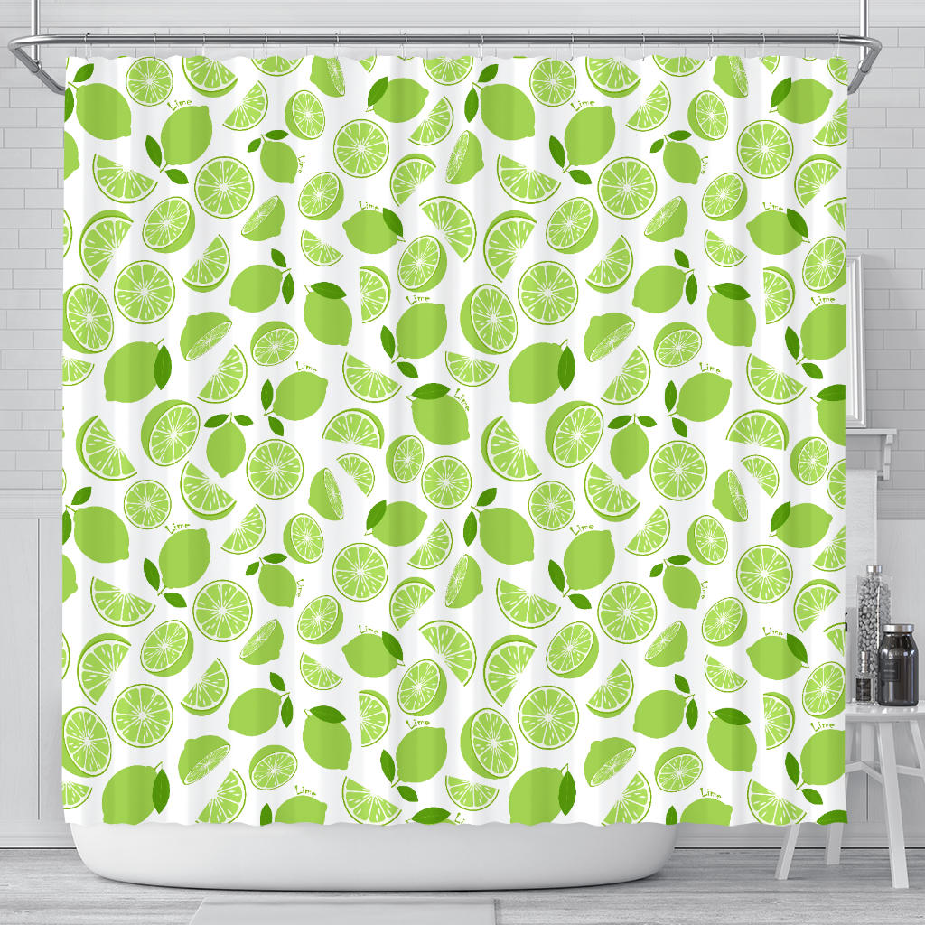 Lime Design Pattern Shower Curtain Fulfilled In US
