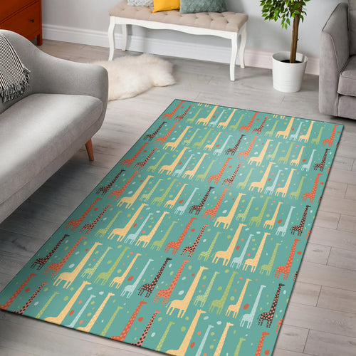 Giraffe Pattern Print Design 01 Area Rug