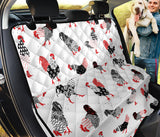 Cool Rooster Chicken Cock Floral Ornament Background Dog Car Seat Covers
