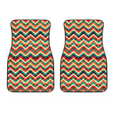 Zigzag  Chevron Colorful Pattern Front Car Mats