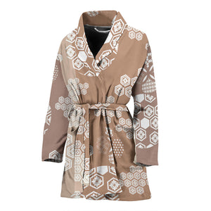 Beautiful Hexagon Japanese  Pattern Women'S Bathrobe