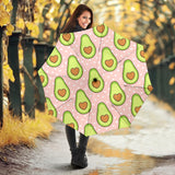 Avocado Heart Pink Background Umbrella