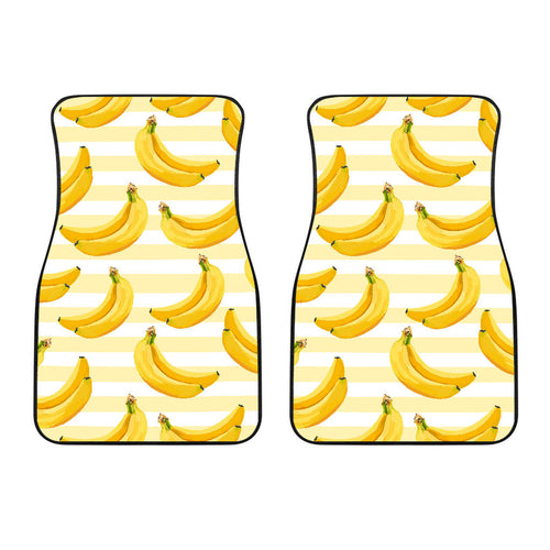 Banana Pattern Blackground  Front Car Mats