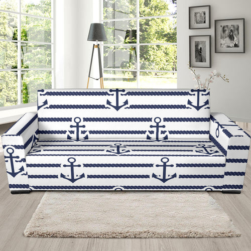 Anchor Rope Nautical  Pattern Sofa Slipcover