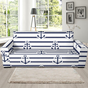 Anchor Rope Nautical  Pattern Sofa Slipcover