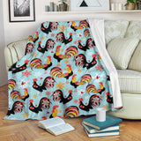 Rooster Chicken Cock Snowfalke Premium Blanket