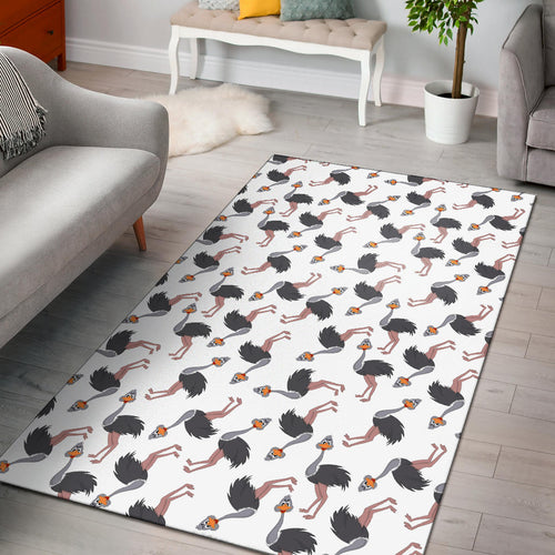 Ostrich Pattern Print Design 02 Area Rug