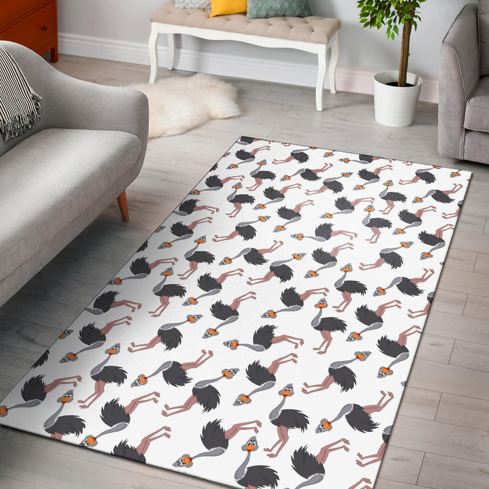 Ostrich Pattern Print Design 02 Area Rug