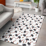 Ostrich Pattern Print Design 02 Area Rug
