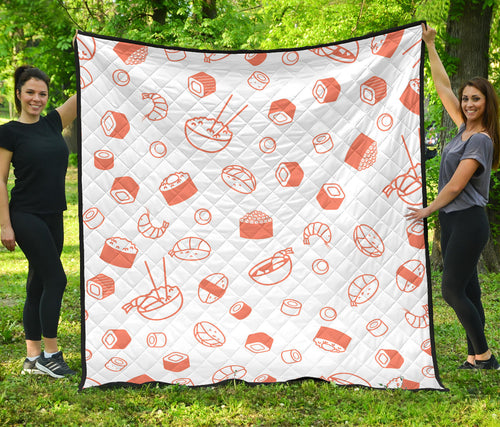 Sushi Pattern Premium Quilt