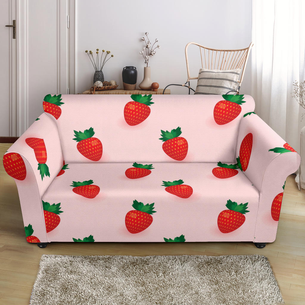 Strawberry Beautiful Pattern Loveseat Couch Slipcover