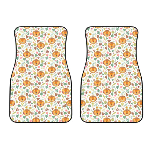 Lion Pattern Print Design 04 Front Car Mats