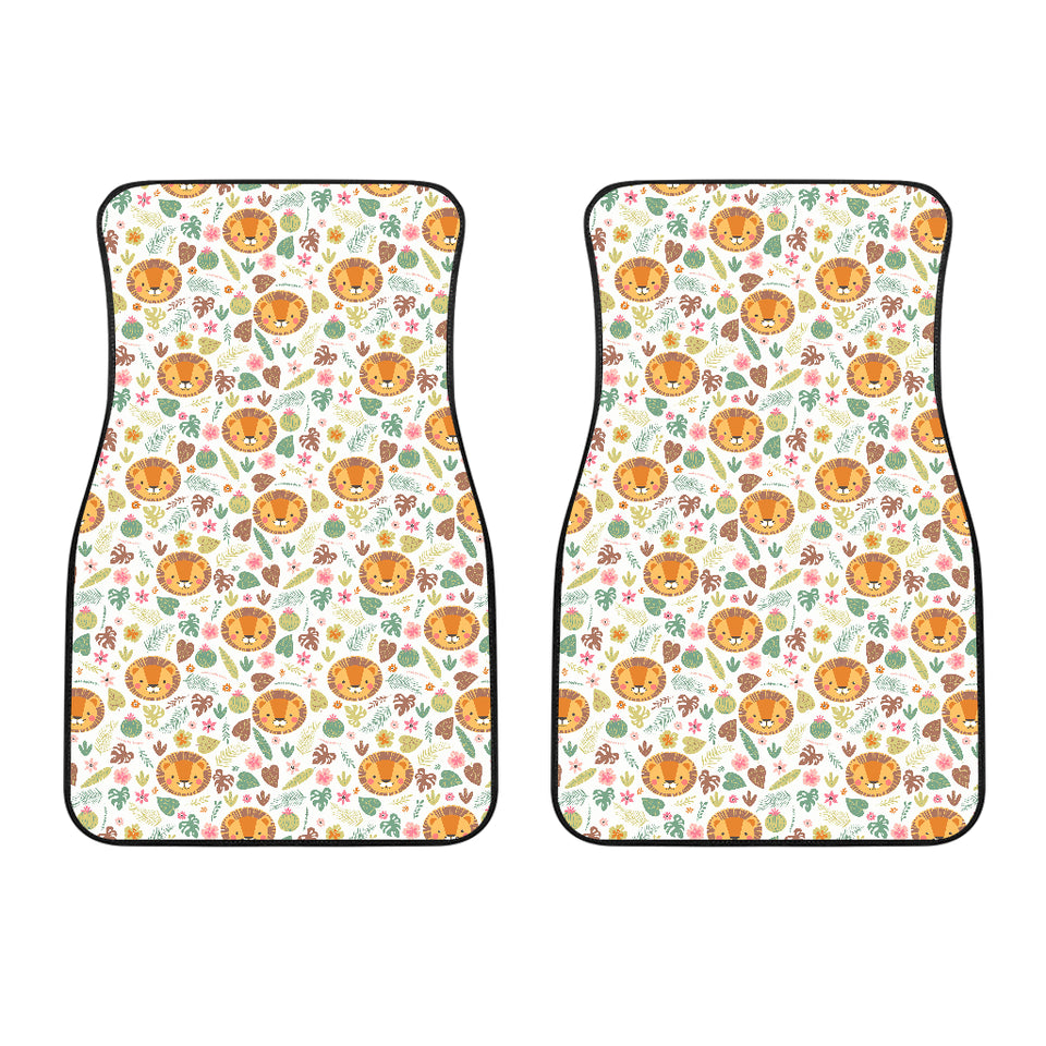 Lion Pattern Print Design 04 Front Car Mats