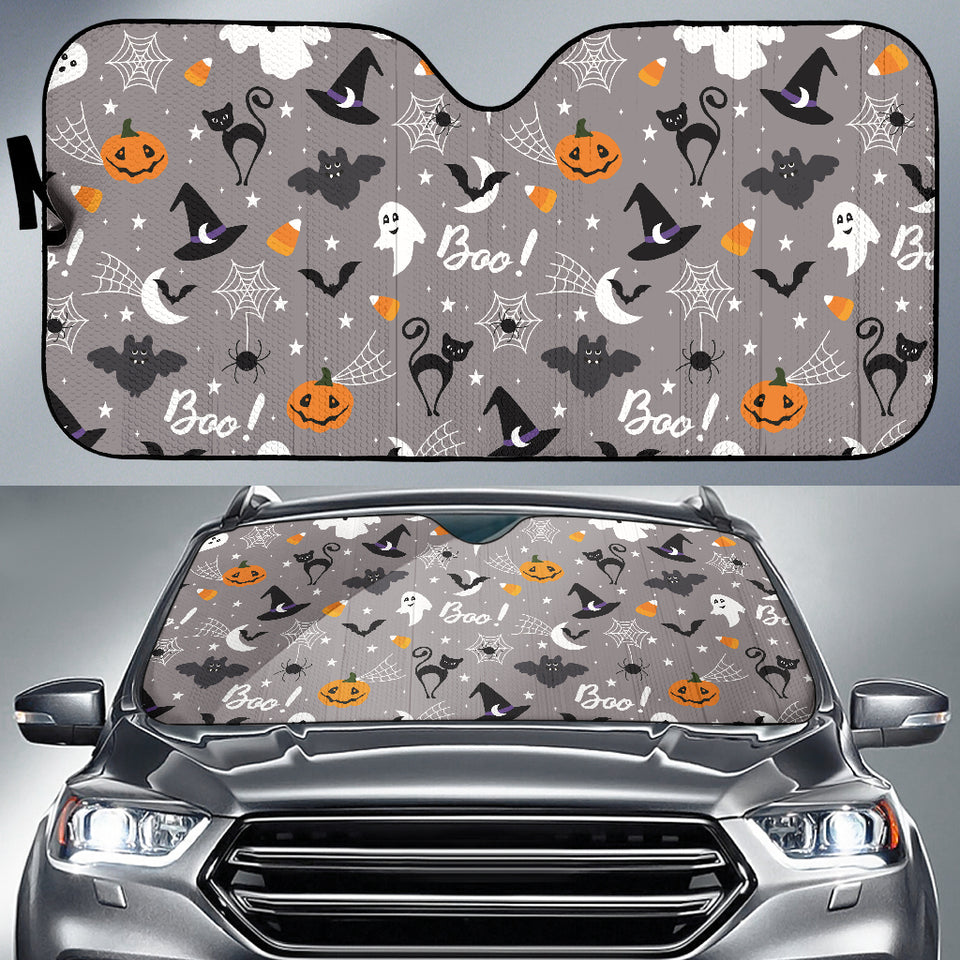 Halloween Design Pattern Car Sun Shade